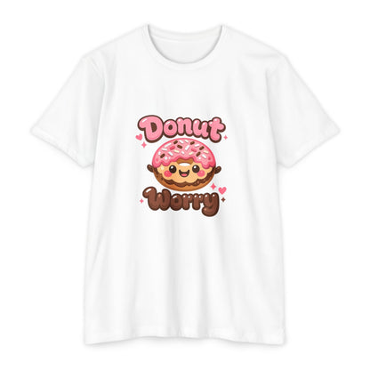 Donut Worry T-Shirt — Cute Kawaii Doughnut Graphic Tee Printify