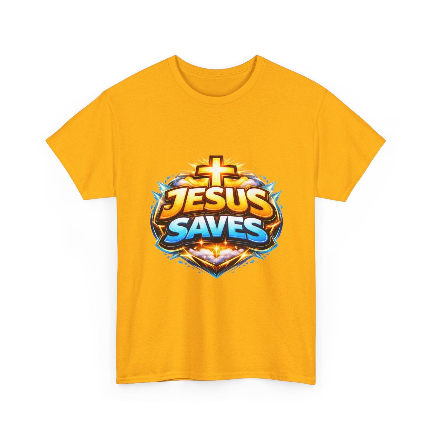 Jesus Saves T-Shirt for Men – Bold Faith Graphic Tee for Christians Printify