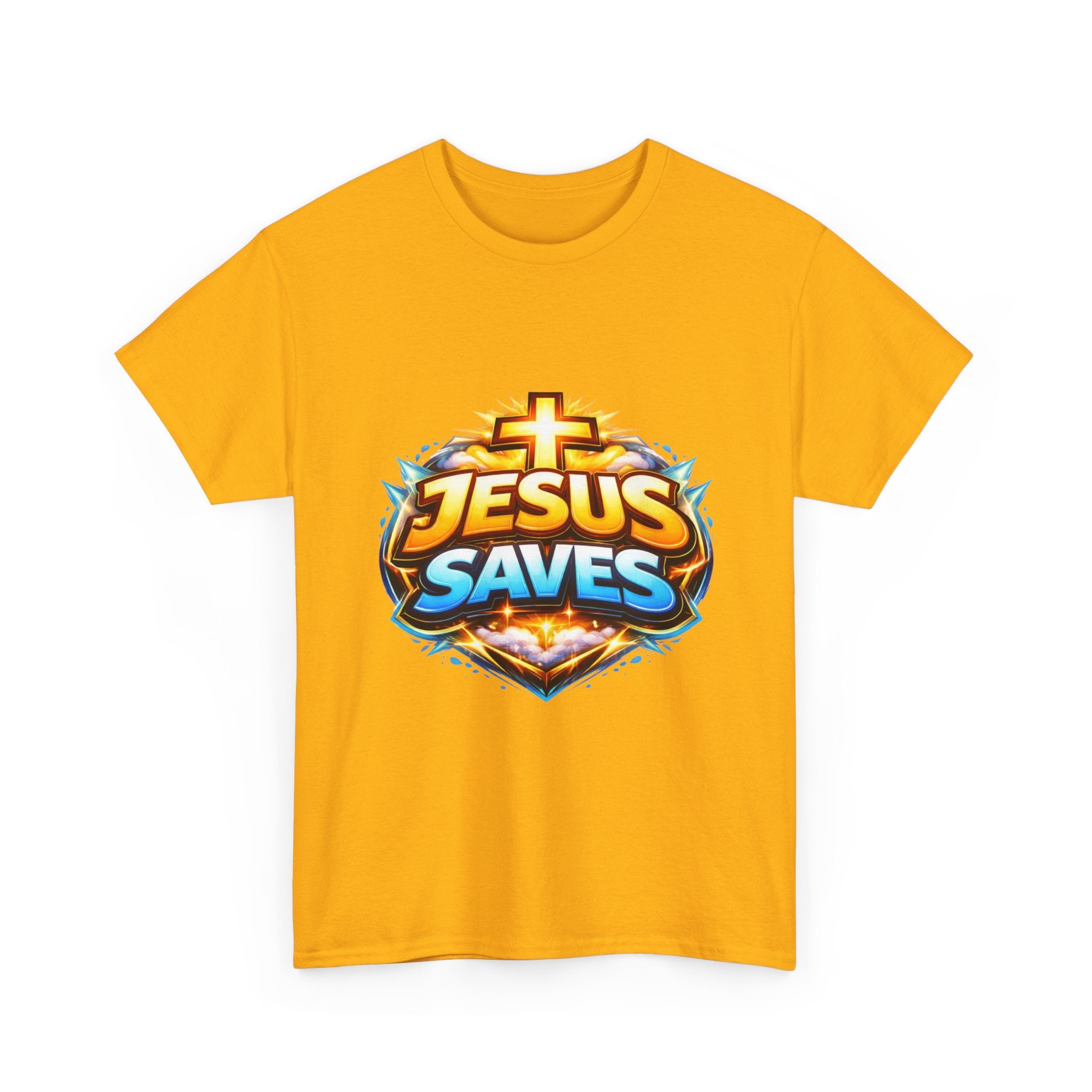 Jesus Saves T-Shirt — Bold Faith Graphic Tee for Christians, Church & Easter