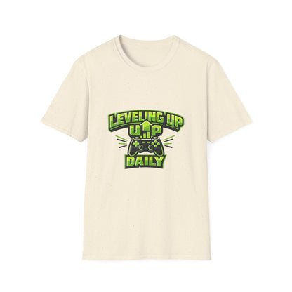 Leveling Up Daily Gamer T-Shirt Printify