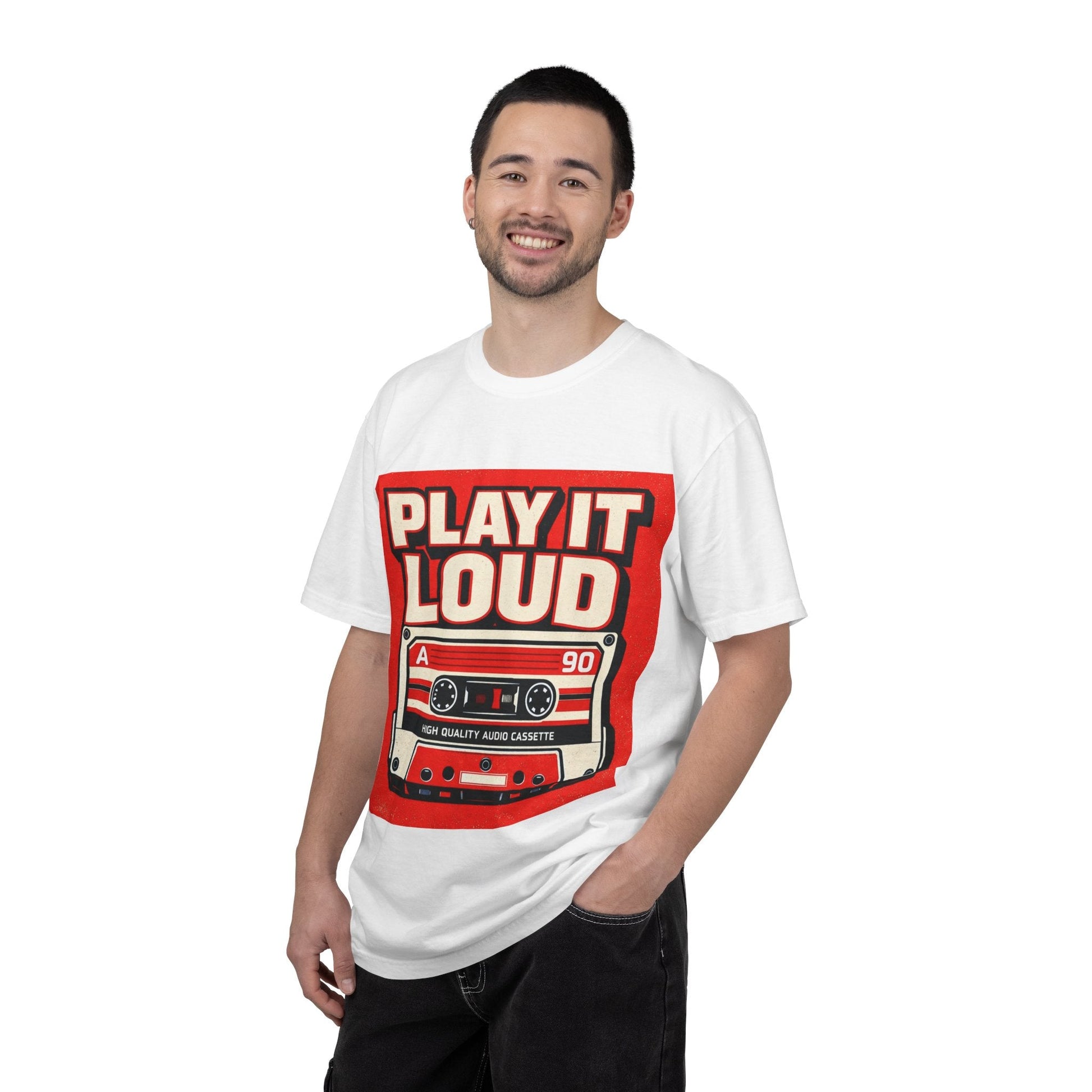 Play It Loud Retro Cassette T-Shirt Printify