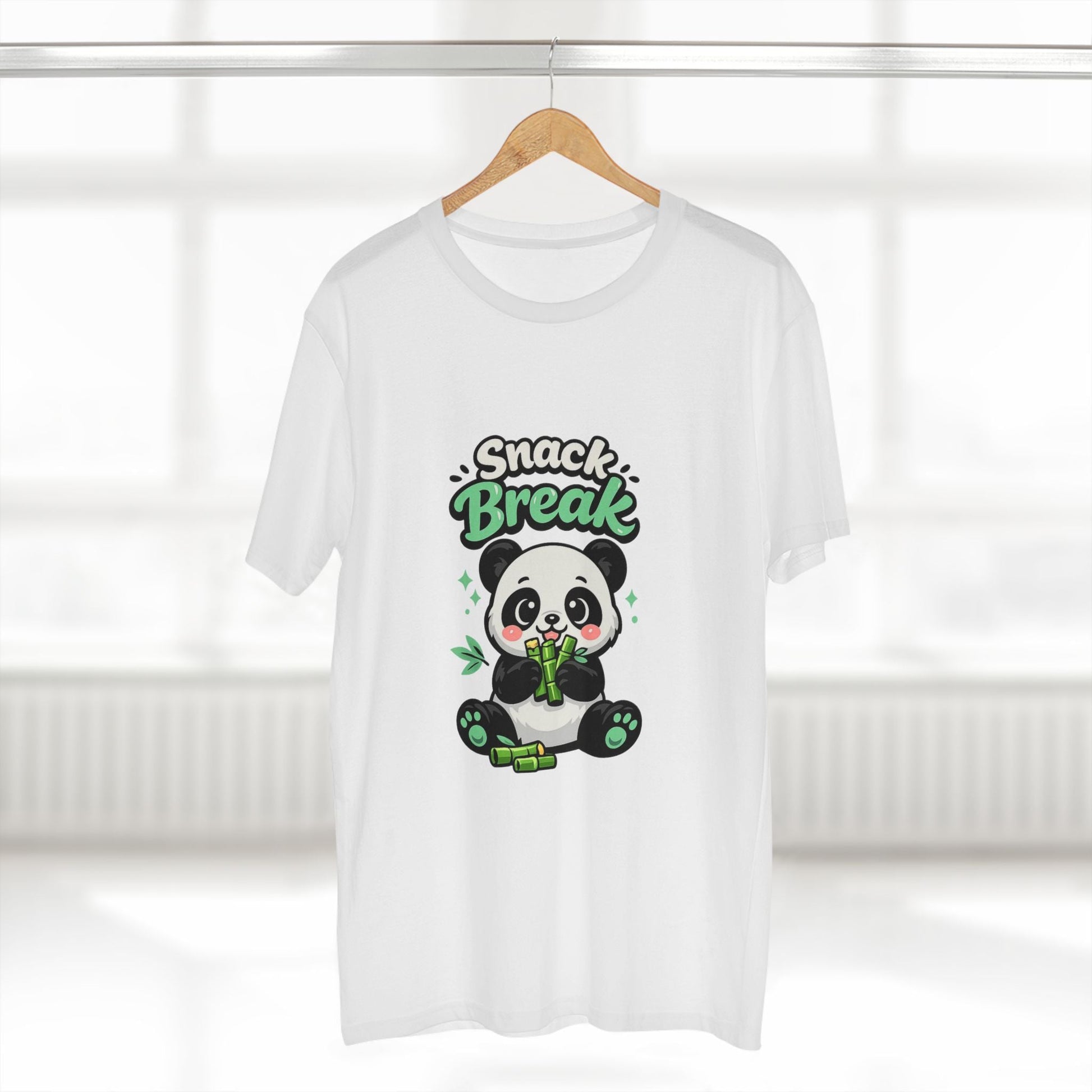 Snack Break Panda T-Shirt — Cute Panda Eating Bamboo Graphic Tee Printify