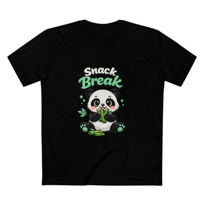 Snack Break Panda T-Shirt — Cute Panda Eating Bamboo Graphic Tee Printify