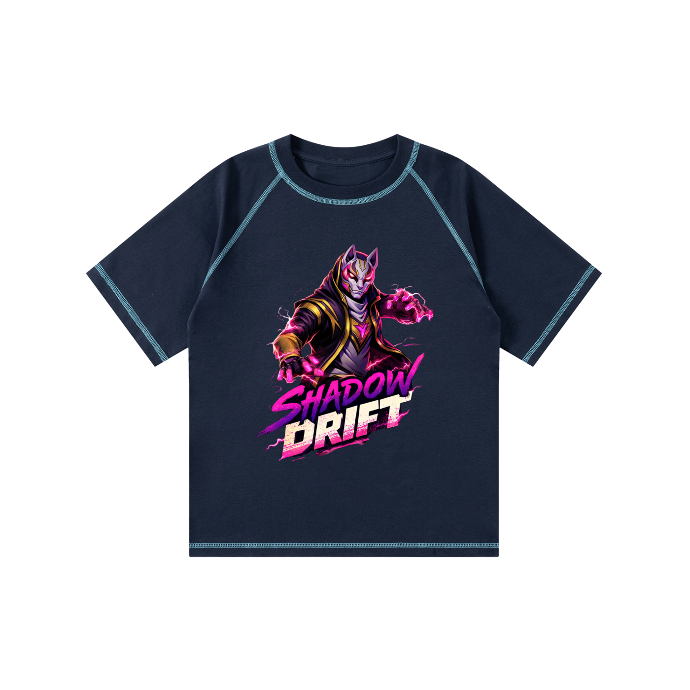 Loose Contrast-Stitched Kids' T-Shirt