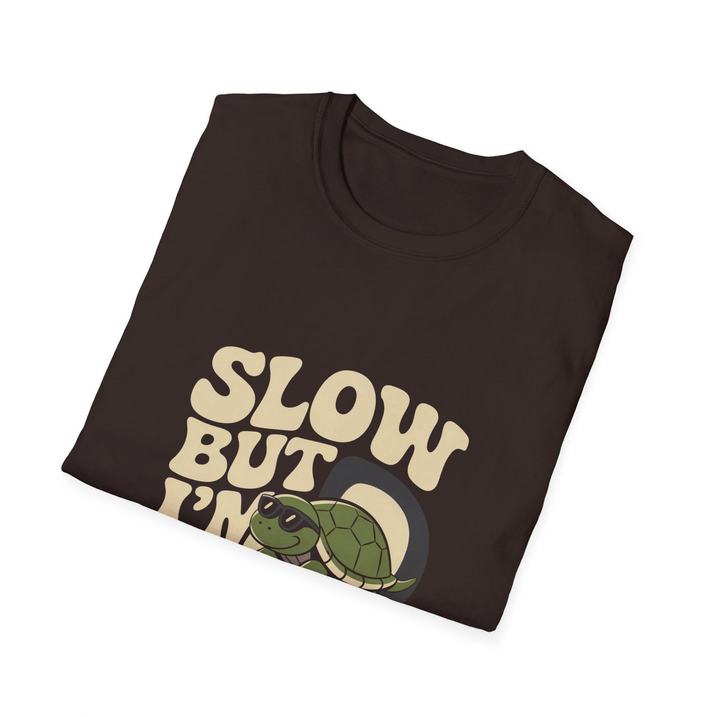 Slow But I'm Vibin Turtle T-Shirt — (Unisex) Cute Retro Vibe Graphic Tee