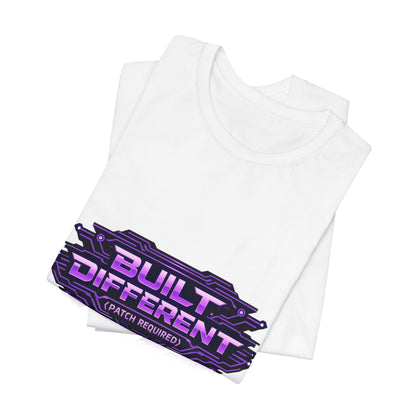 Built Different Tee — Retro Purple Gaming Graphic T-Shirt Printify