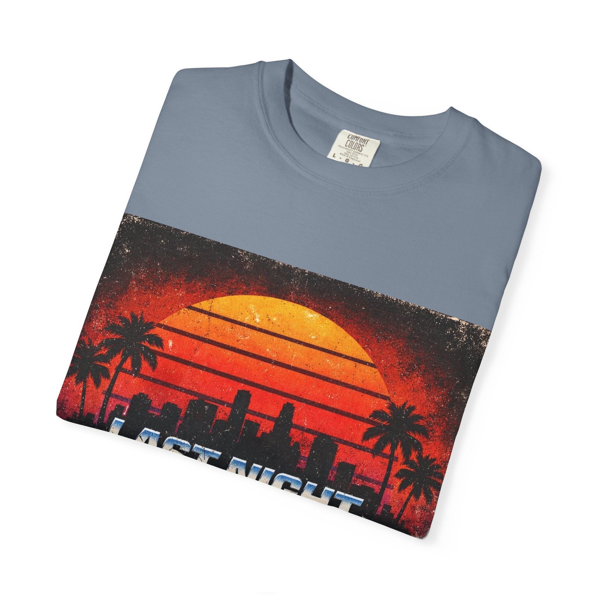 Last Night City T-Shirt — Retro Sunset Miami Vaporwave Tee Printify