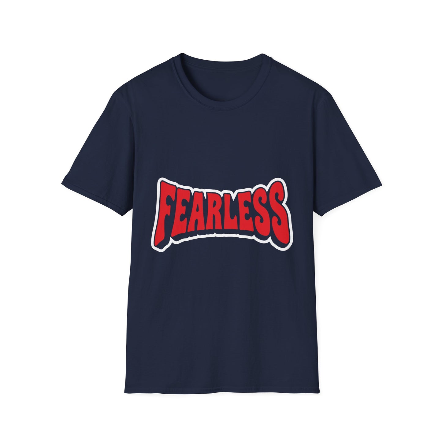 Fearless Graphic T-Shirt — Bold Red Typography Tee