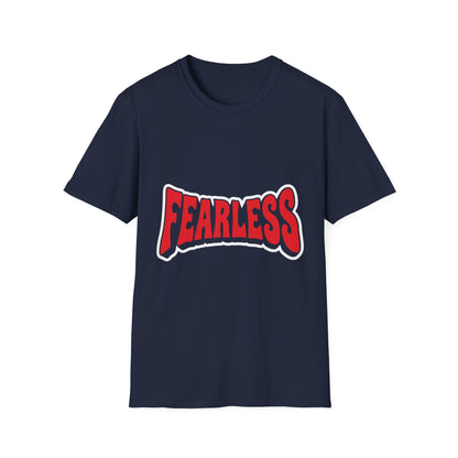 Fearless Graphic T-Shirt — Bold Red Typography Tee