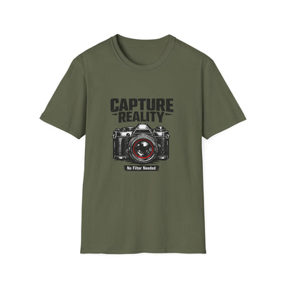 Photography T-Shirt — "Capture Reality" Camera Tee (No Filter Needed) Printify