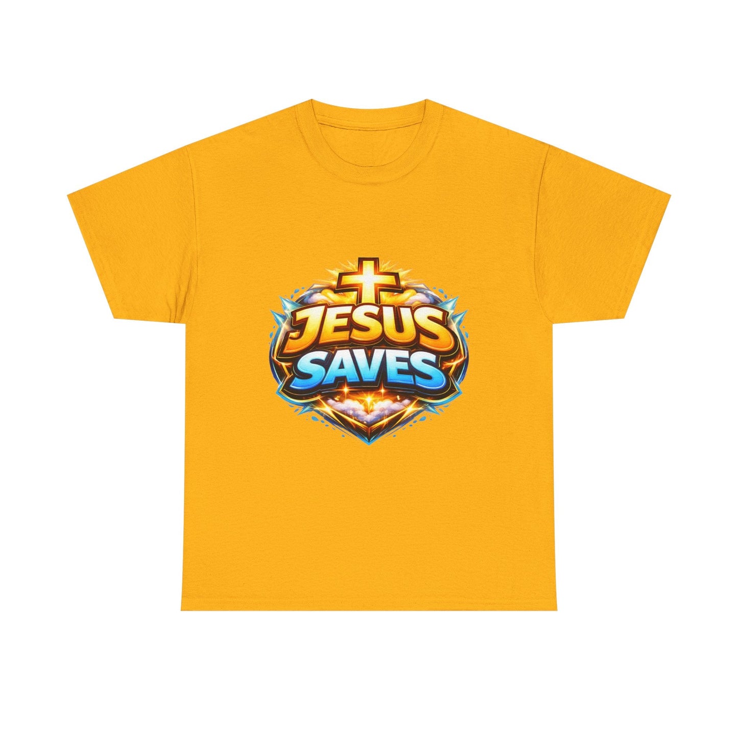 Jesus Saves T-Shirt for Men – Bold Faith Graphic Tee for Christians Printify