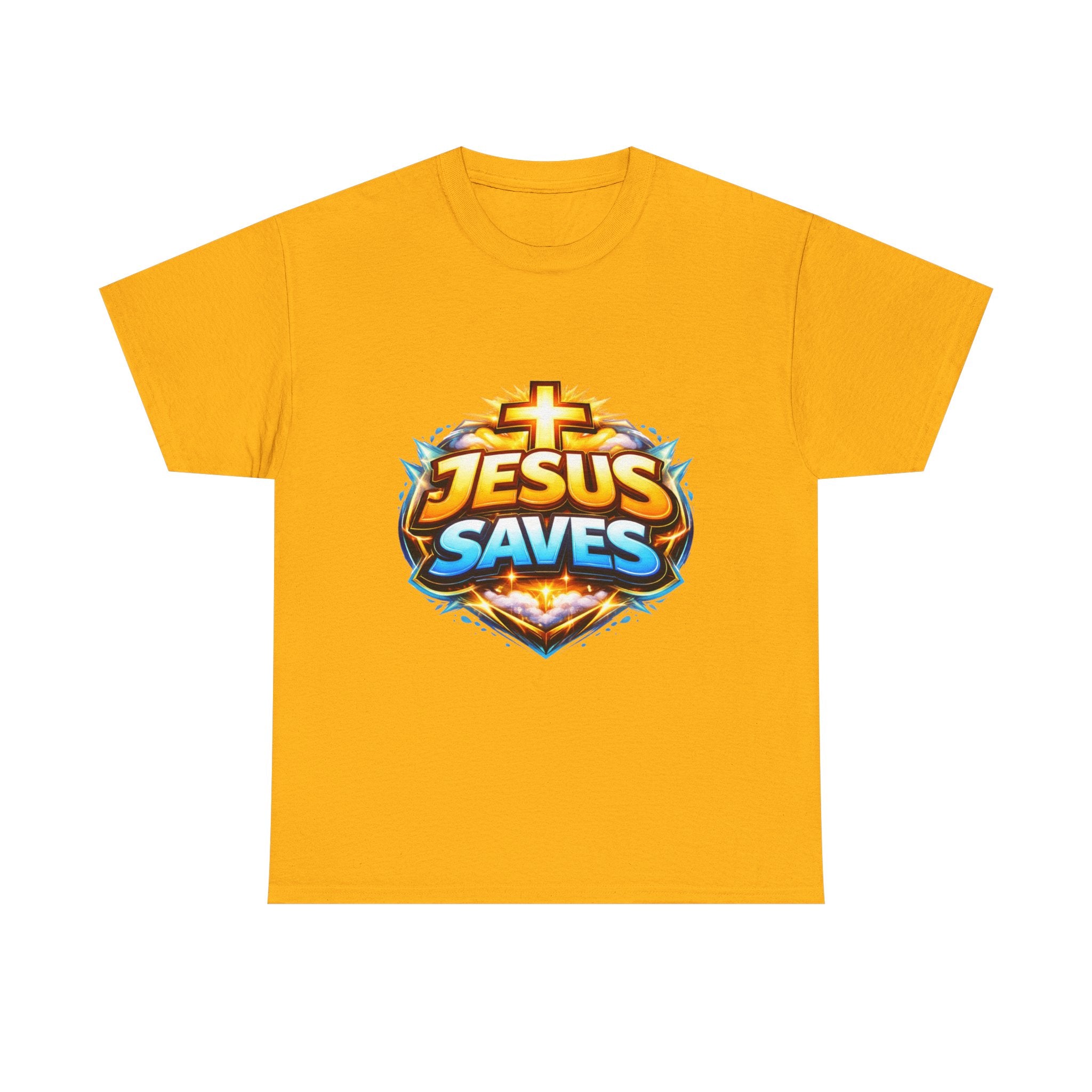 Jesus Saves T-Shirt — Bold Faith Graphic Tee for Christians, Church & Easter