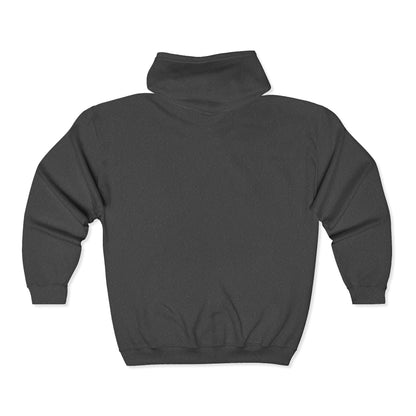 Star Skater Zip Hoodie — Retro Skateboarder Graphic Full-Zip Sweatshirt Printify