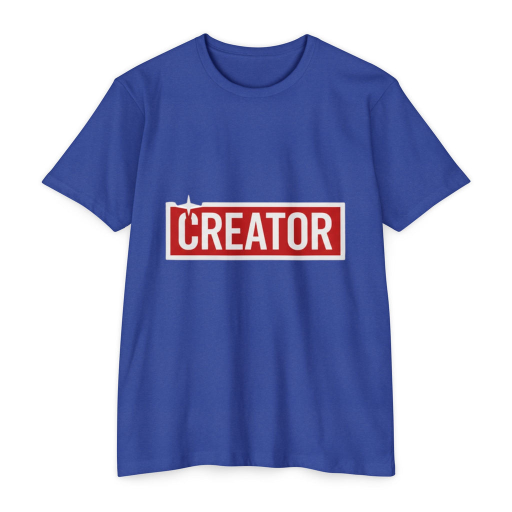 Creator Graphic T-Shirt — Bold Red Box Logo Tee for Content Creators
