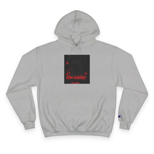 Champion Hoodie — "Raw Energy" Minimal Graphic Pullover