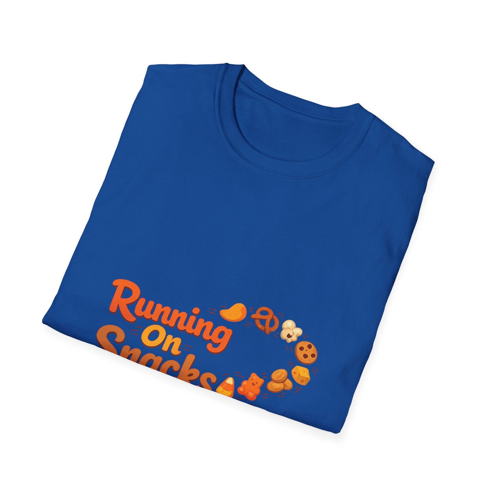 Running On Snacks T‑Shirt — Funny Runner Shirt with Snack Trail Graphic Printify