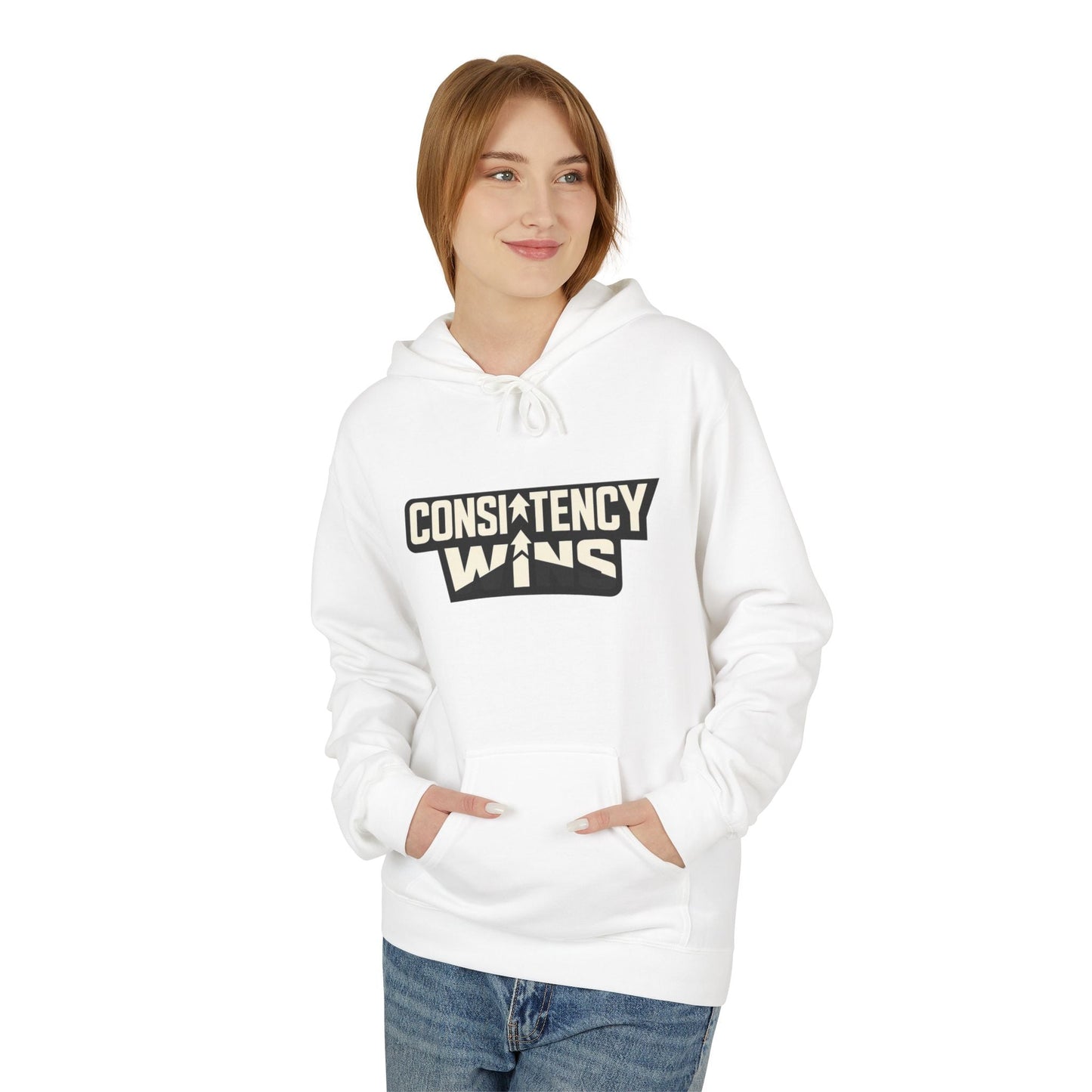 Consistency Wins Hoodie — Motivational Graphic Pullover Printify