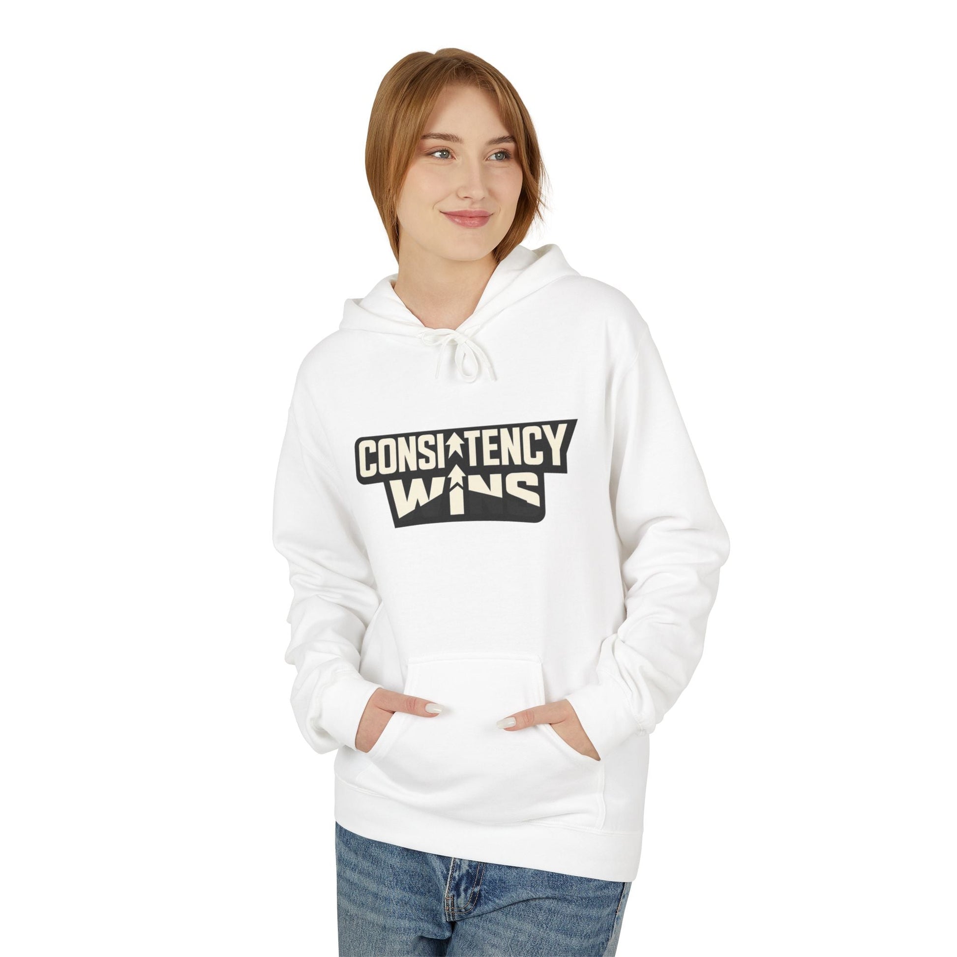 Consistency Wins Hoodie — Motivational Graphic Pullover Printify