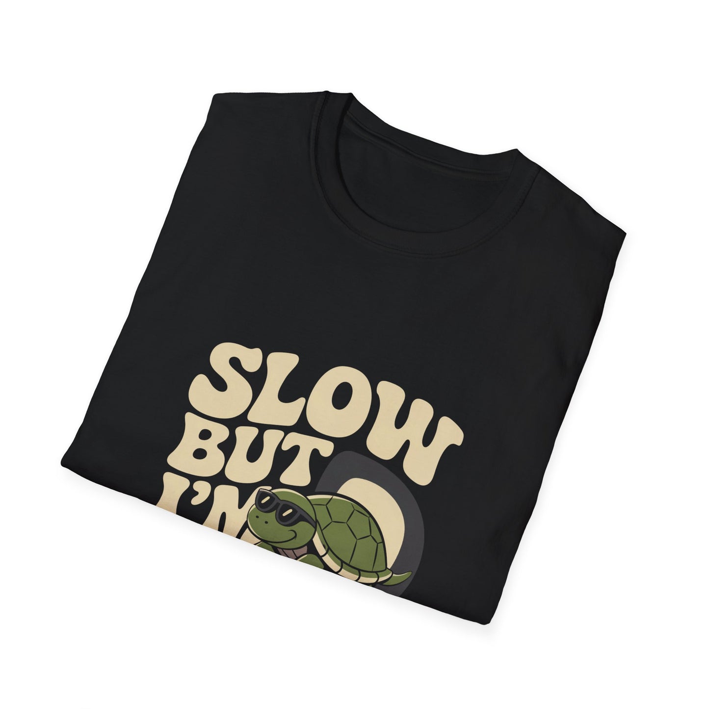 Slow But I'm Vibin Turtle T-Shirt — (Unisex) Cute Retro Vibe Graphic Tee