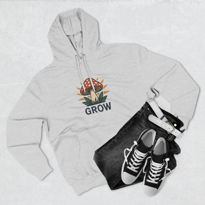 Grow Mushroom Hoodie – Unisex Botanical Graphic Fleece Pullover Printify