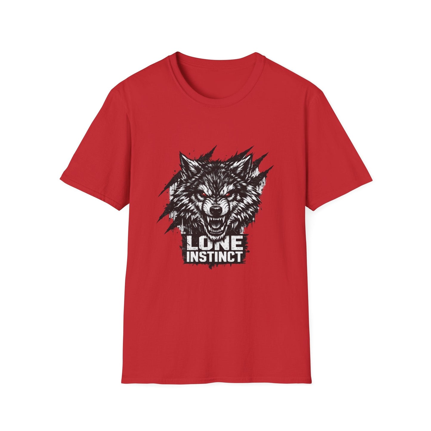 Wolf "Lone Instinct" T-Shirt - Graphic Storm Wolf Tee Printify