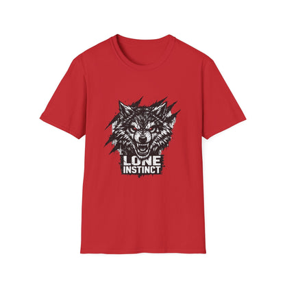 Wolf "Lone Instinct" T-Shirt - Graphic Storm Wolf Tee Printify