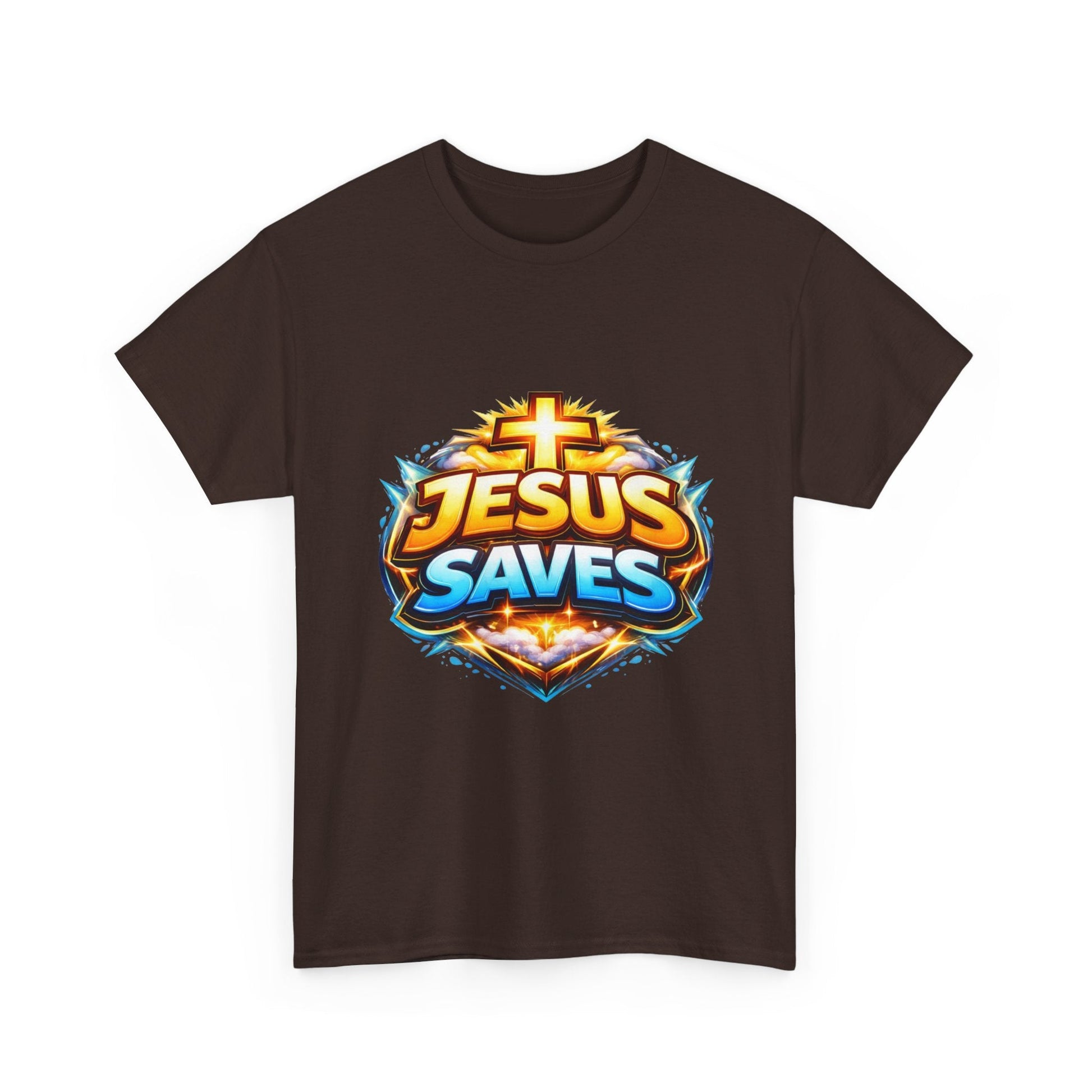 Jesus Saves T-Shirt for Men – Bold Faith Graphic Tee for Christians Printify