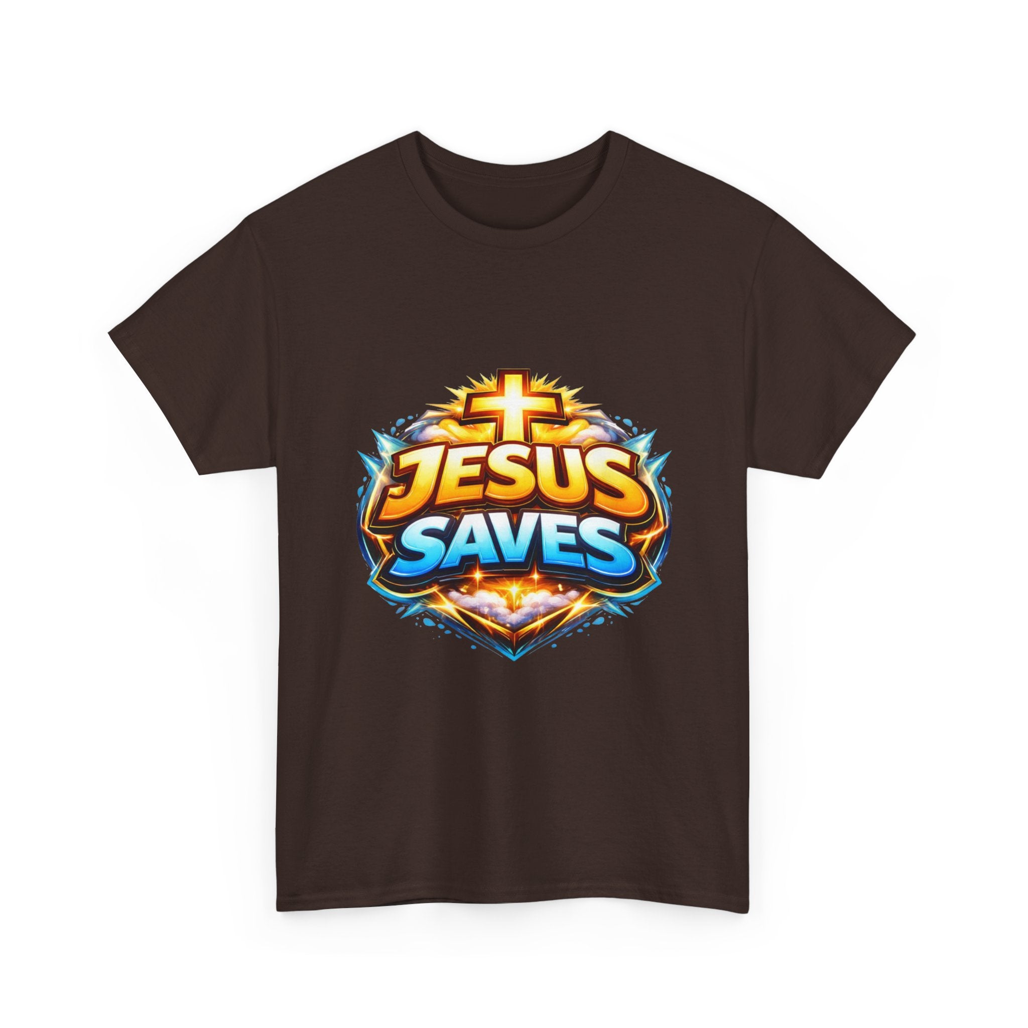 Jesus Saves T-Shirt — Bold Faith Graphic Tee for Christians, Church & Easter