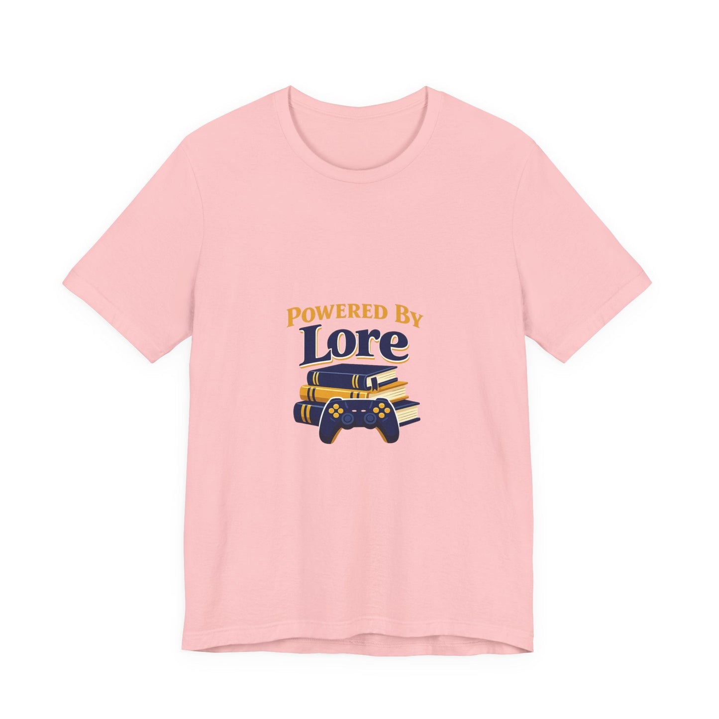 Powered by Lore T-Shirt — Gamer & Book Lover Tee Printify