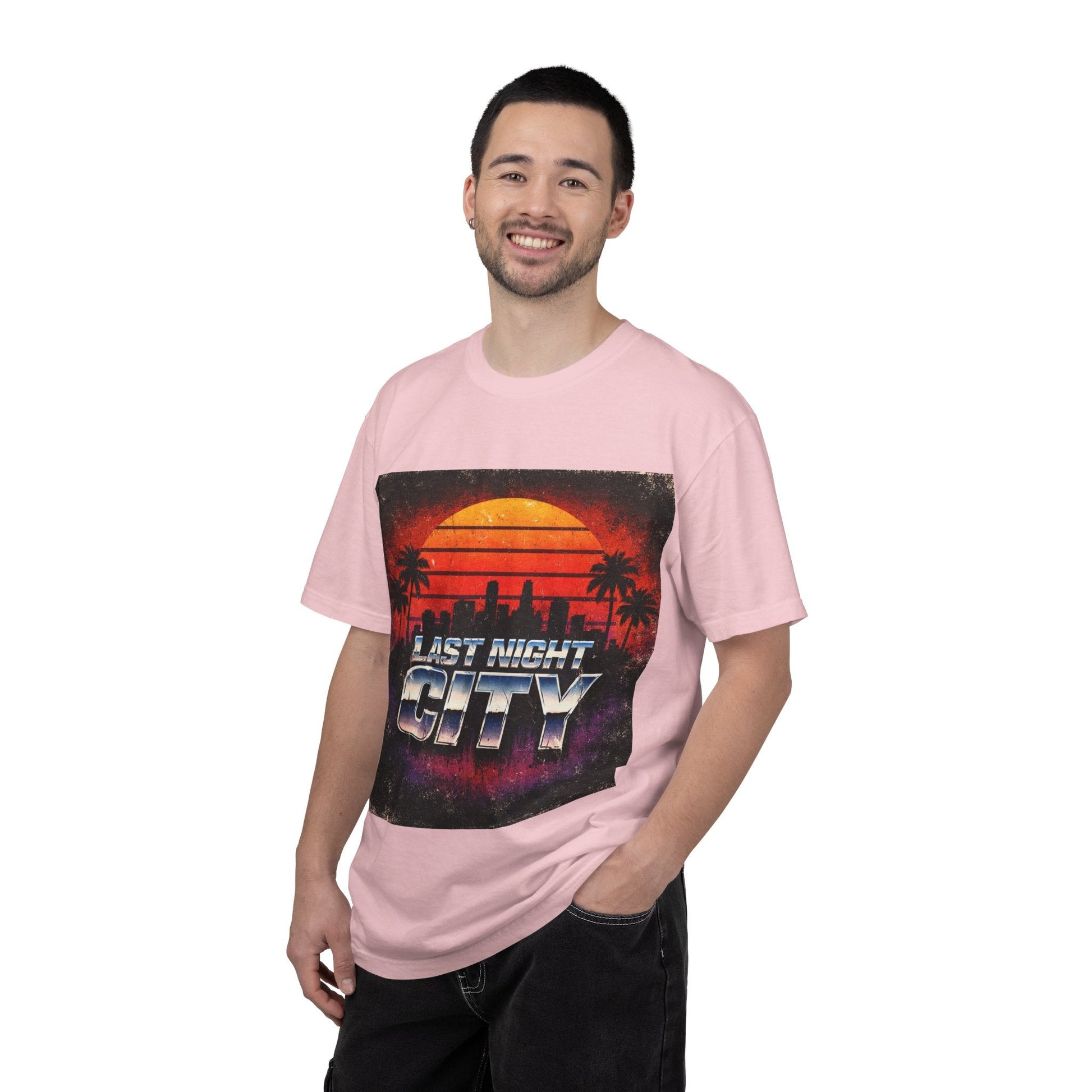 Last Night City T-Shirt — Retro Sunset Miami Vaporwave Tee Printify