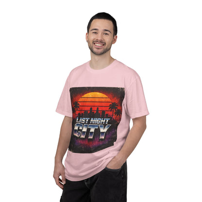 Last Night City T-Shirt — Retro Sunset Miami Vaporwave Tee Printify