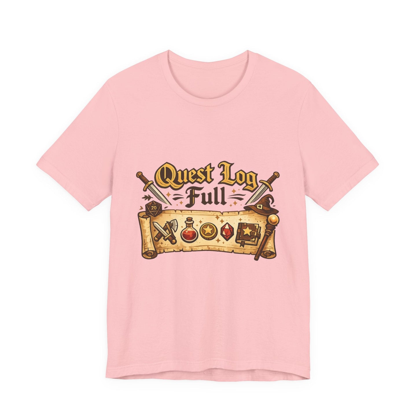 Quest Log Full T-Shirt — Gamer RPG Adventure Tee Printify