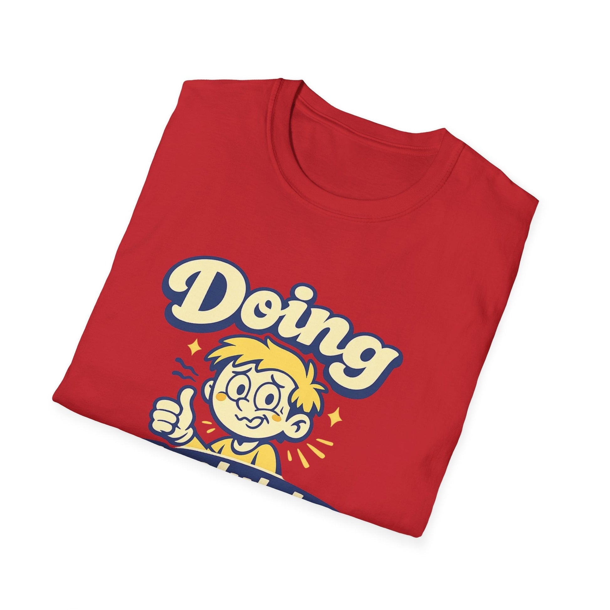 T-Shirt — "Doing Absolutely Fine" Unisex Retro Graphic Tee Printify
