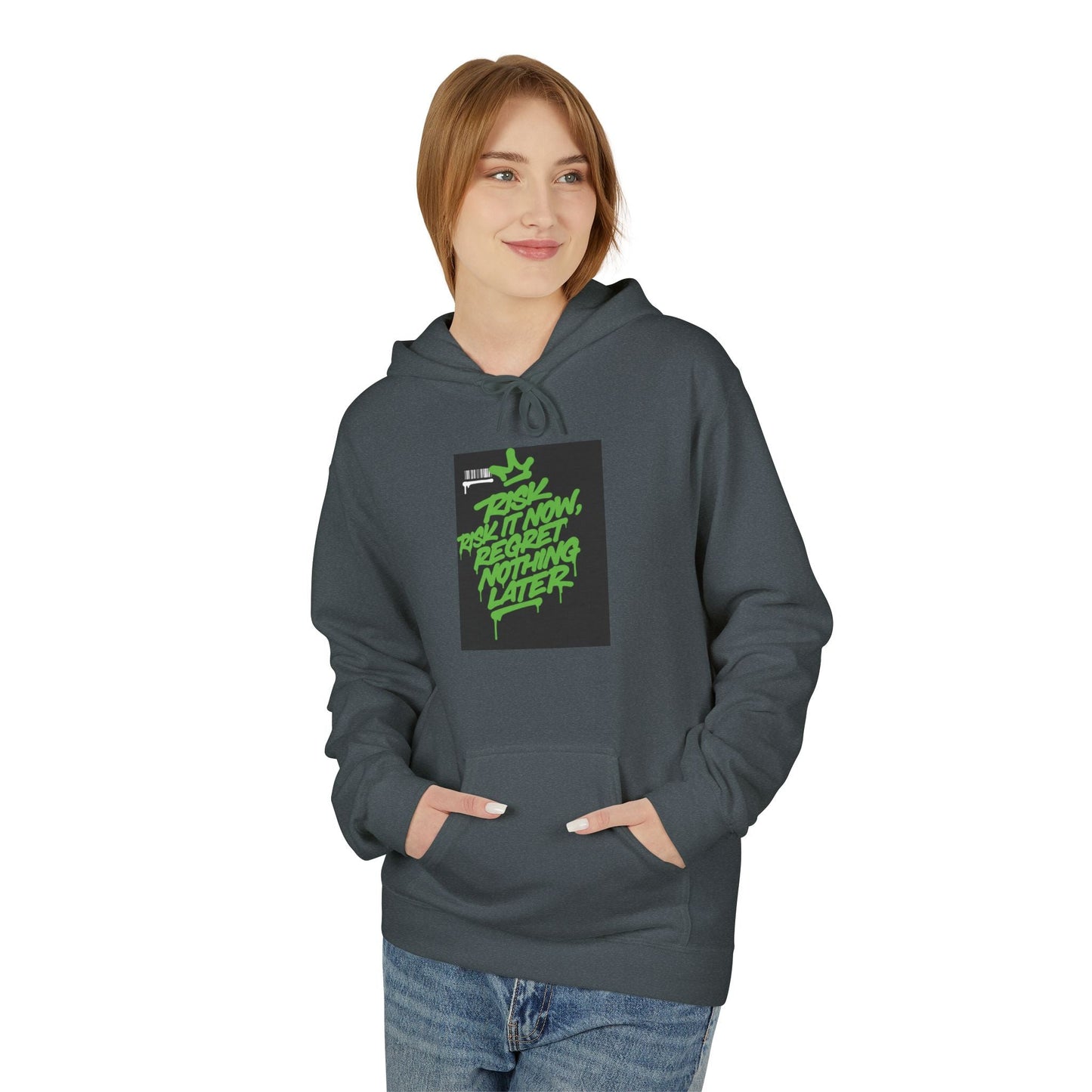Retro Green Script Graphic Hoodie — "Push Your Limits" Streetwear Pullover Printify