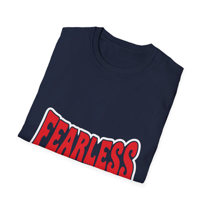 Fearless Graphic T-Shirt — Bold Red Typography Tee