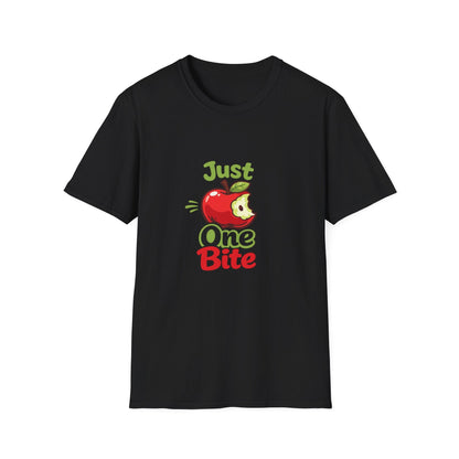 Just One Bite T-Shirt — Cute Apple Graphic Tee for Teachers & Foodies Printify