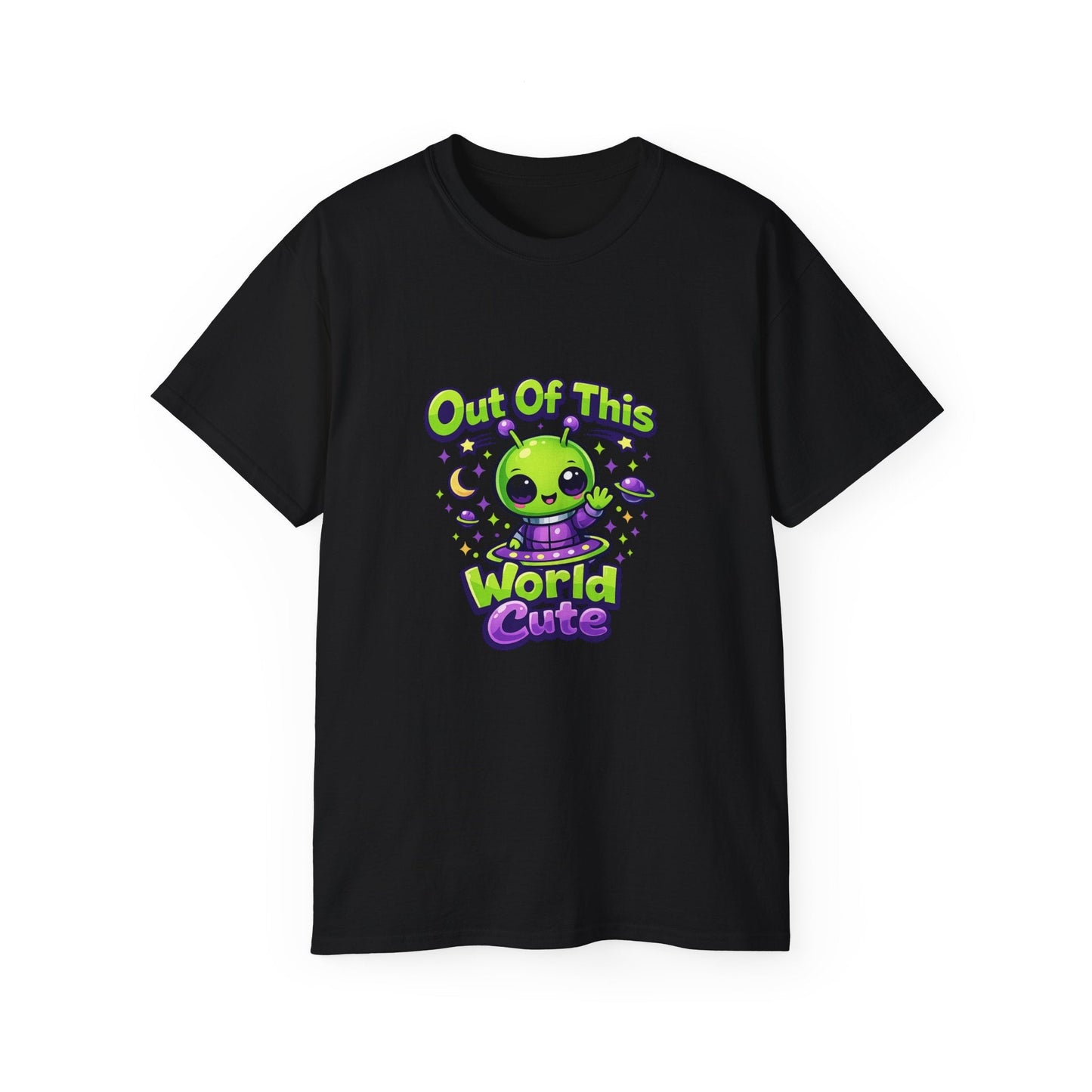 Out of This World Cute Alien Graphic T-Shirt Printify