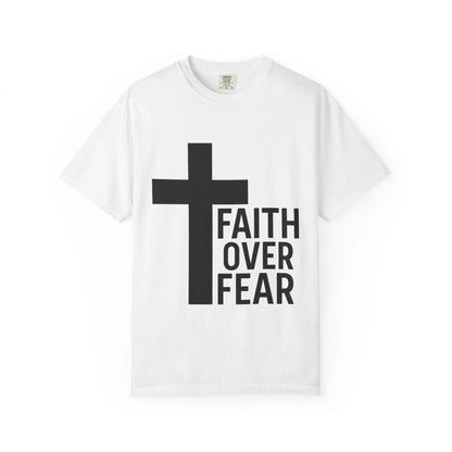 Faith Over Fear T-Shirt — Christian Cross Inspirational Tee Printify