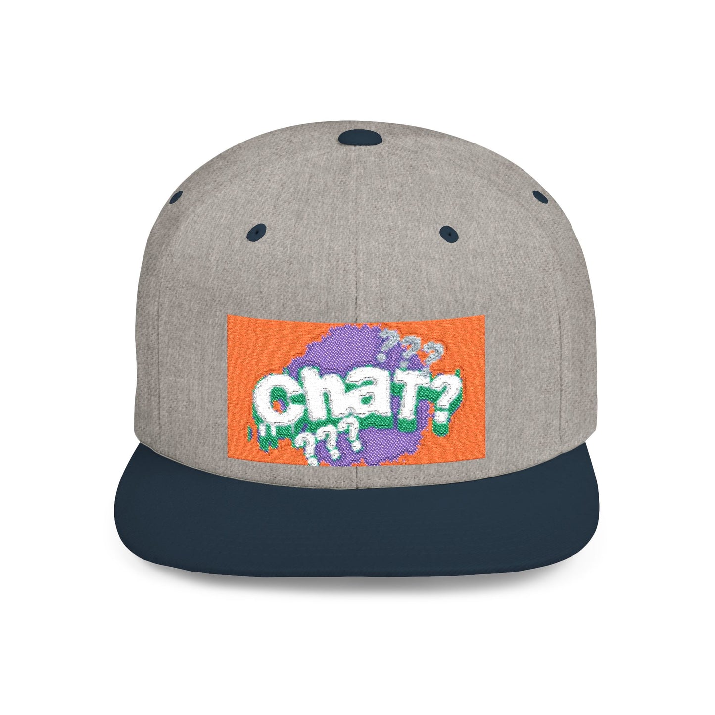 Chat Flat Bill Snapback Hat