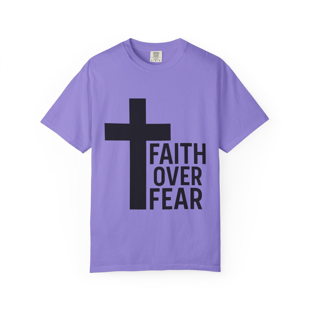 Faith Over Fear T-Shirt — Christian Cross Inspirational Tee