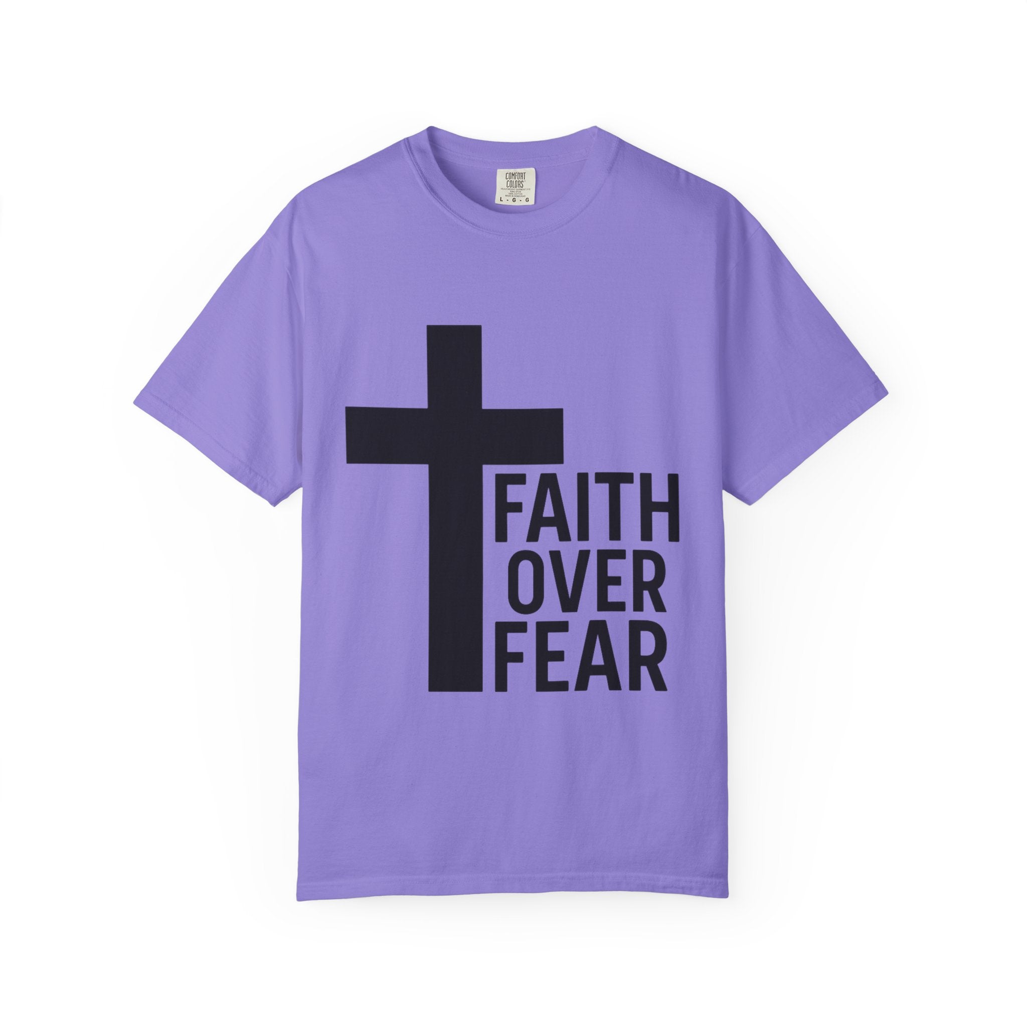 Faith Over Fear T-Shirt — Christian Cross Inspirational Tee