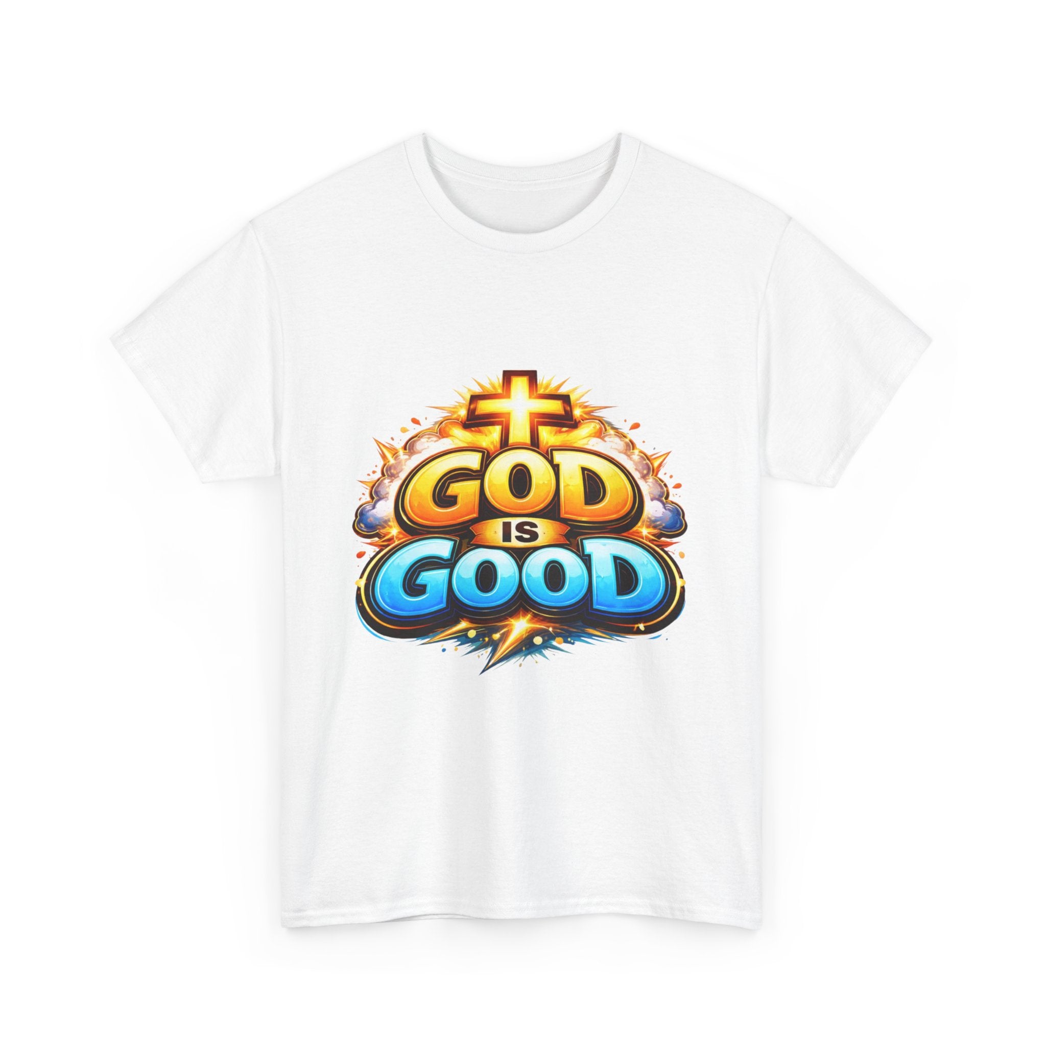 God Is Good T-Shirt — Christian Faith Tee with Cross Graphic
