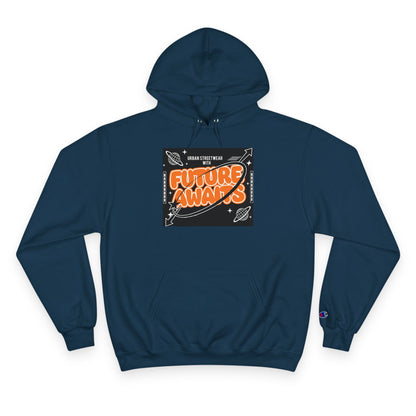 Future Awaits Hoodie – Space Graphic Champion Hoodie Printify