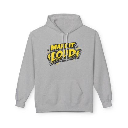 Make It Loud Hoodie — Bold Yellow Graphic Pullover
