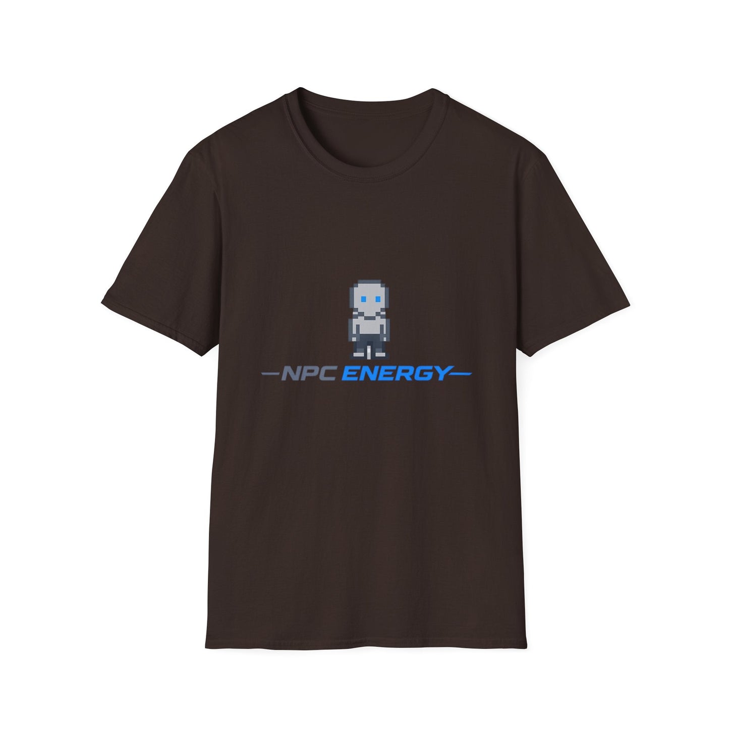 NPC Energy Pixel Robot T-Shirt — Retro Gamer Graphic Tee Printify