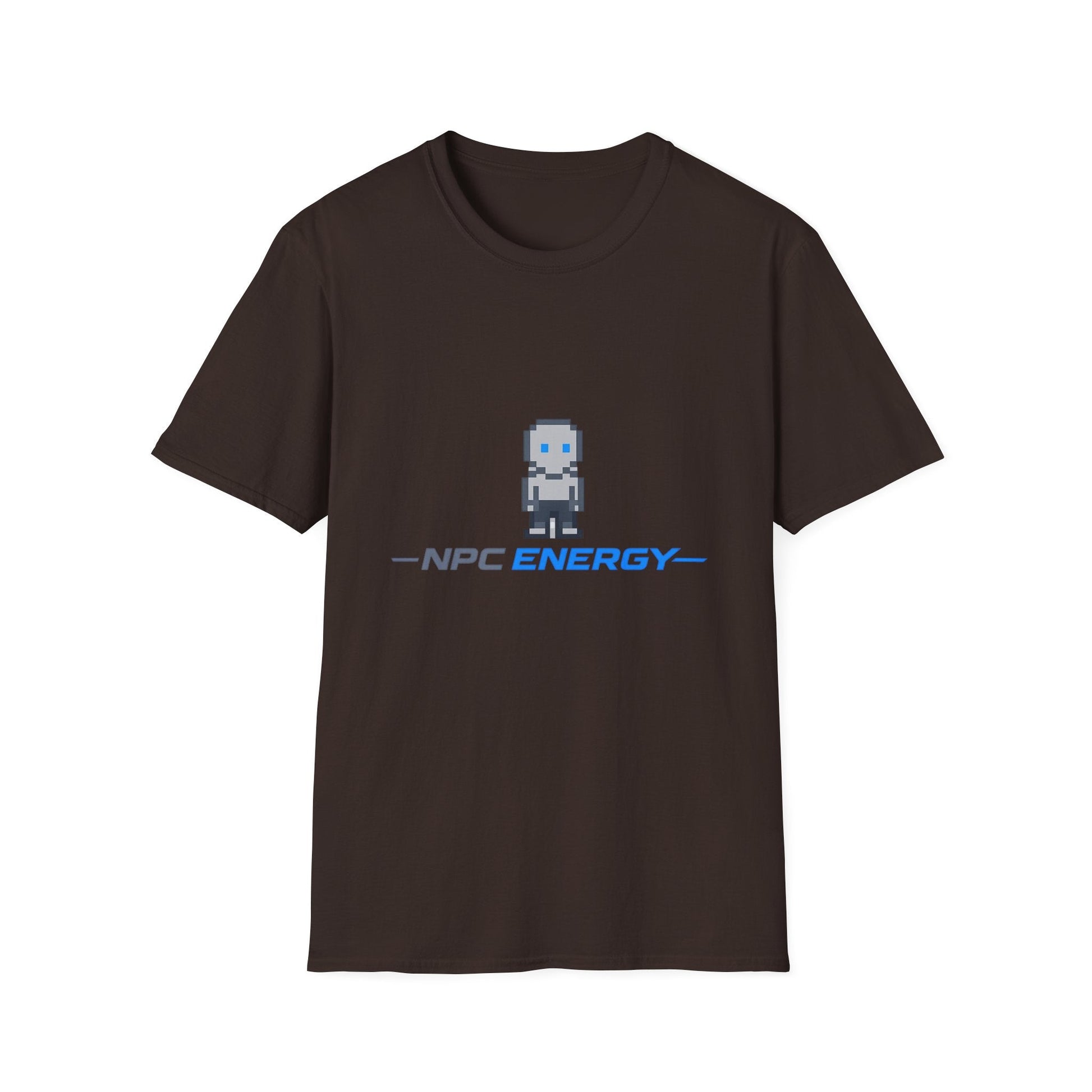 NPC Energy Pixel Robot T-Shirt — Retro Gamer Graphic Tee Printify