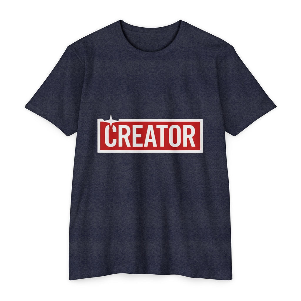 Creator Graphic T-Shirt — Bold Red Box Logo Tee for Content Creators