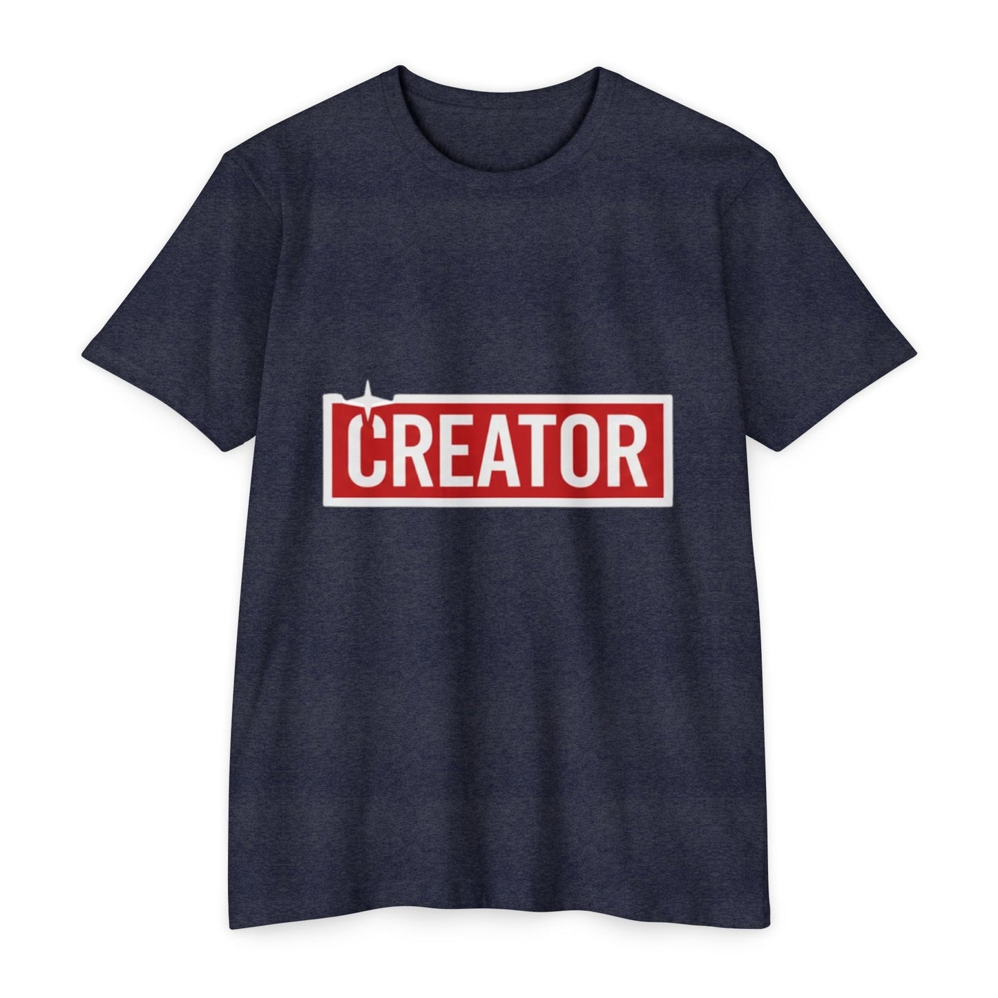 Creator Graphic T-Shirt for Men – Bold Red Box Logo Tee for Content Creators Printify