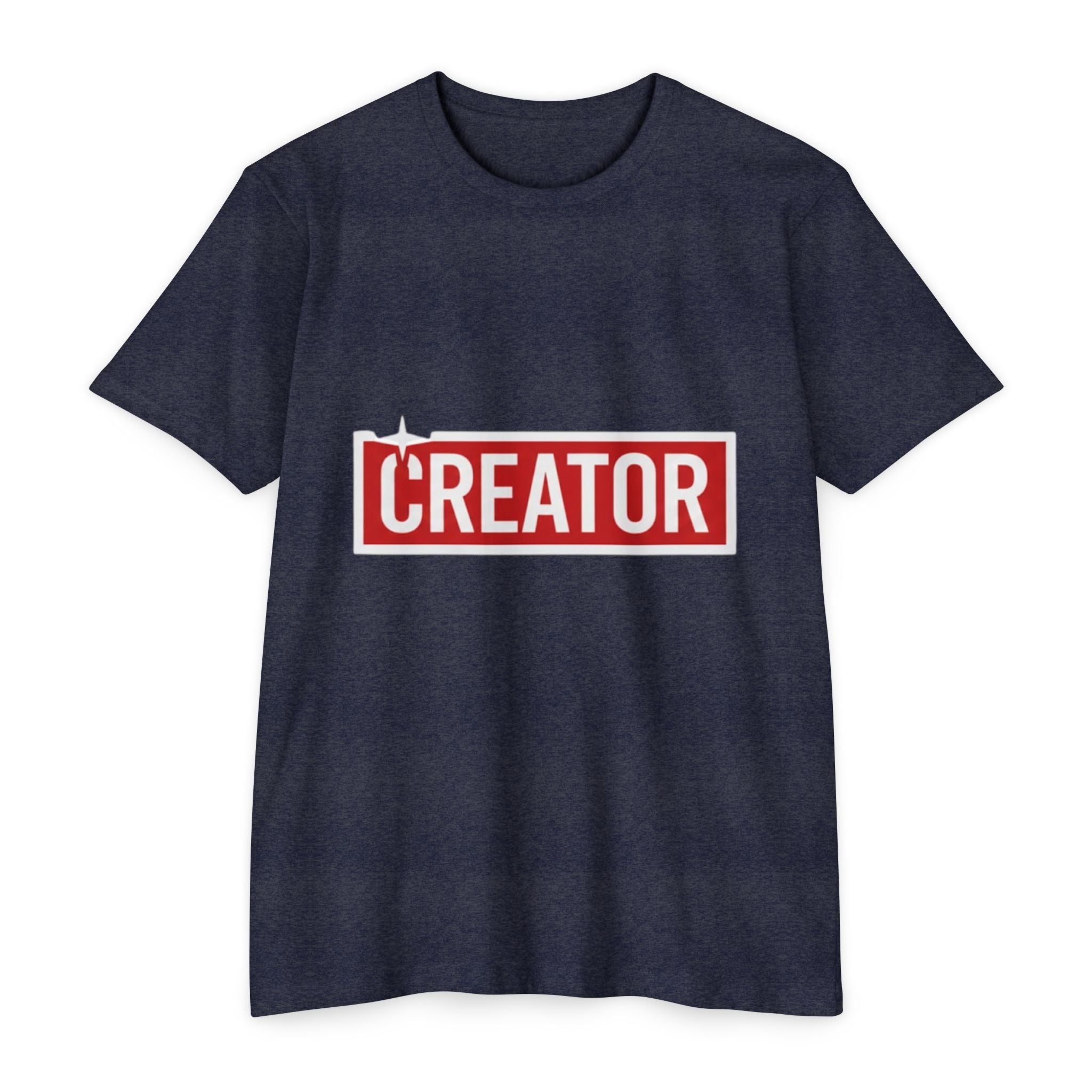 Creator Graphic T-Shirt — Bold Red Box Logo Tee for Content Creators