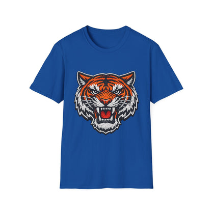 Tiger Head Graphic T-Shirt — Fierce Roaring Mascot Tee Printify